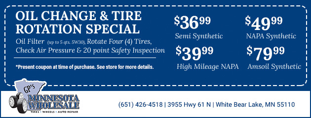 Oil Change and Tire Rotation Special